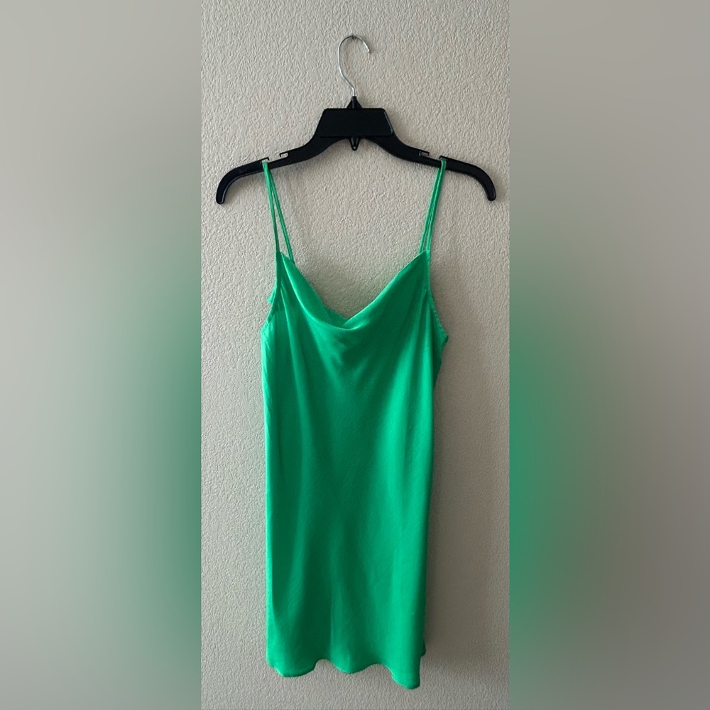 Abound Cowl Neck Slip Dress In Green Size XS NWOT